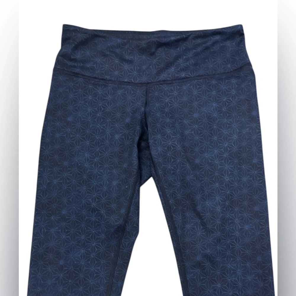 Lululemon‎ Wunder Under Crop II Full-On Luon Exploded Sashico Inkwell Blue Sz 6